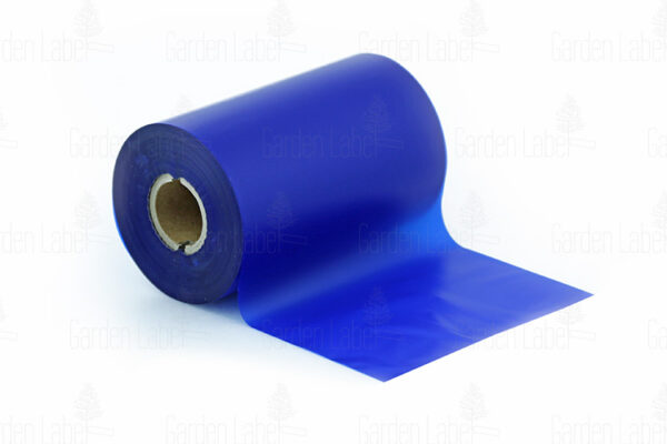 Taśma - Kalka termotransferowa TTR wosk-żywica (WAX-RESIN) 110 mm x 150 m NIEBIESKA - obrazek 2