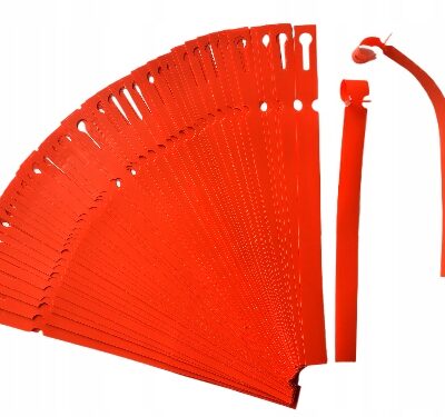Etykiety ogrodnicze pętlowe do pisania CZERWONE 250mm x 17mm (17x250) 100