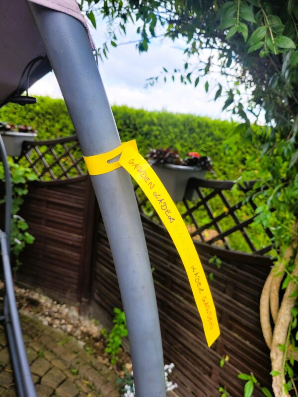 Etykiety ogrodnicze do pisania pętlowe ŻÓŁTE DUŻE długie 400x20mm 100 SZTUK - obrazek 2