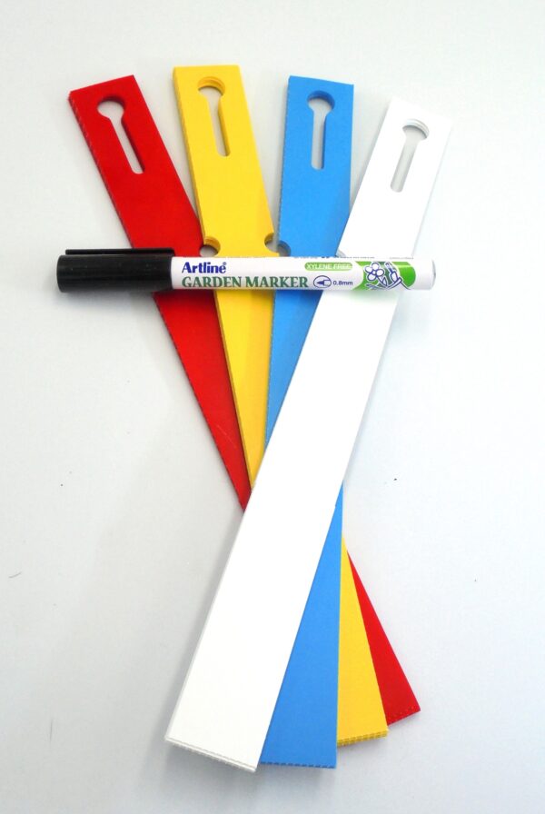 MARKER + Etykiety 4 KOLORY pętlowe do opisu roślin 250x25mm (25x250) 400szt - obrazek 2