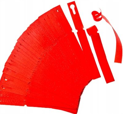 Etykiety ogrodnicze pętlowe do pisania CZERWONE 160mm x 17mm (17x160) 100