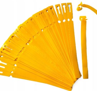 Etykiety ogrodnicze pętlowe do pisania ŻÓŁTE 250mm x 17mm (17x250) 100sztuk
