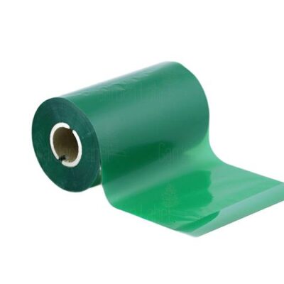 Taśma - Kalka termotransferowa TTR wosk-żywica (WAX-RESIN) 110 mm x 300 m ZIELONA