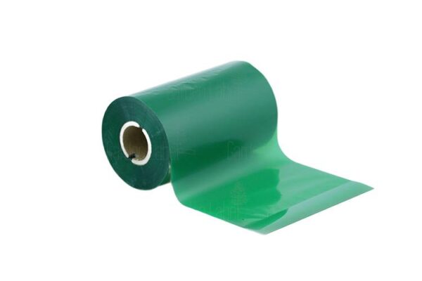 Taśma - Kalka termotransferowa TTR wosk-żywica (WAX-RESIN) 110 mm x 300 m ZIELONA