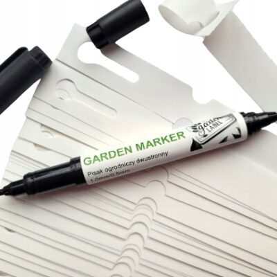 MARKER + Etykiety ogrodnicze pętlowe do opisu roślin BIAŁE 160x17mm 100 szt