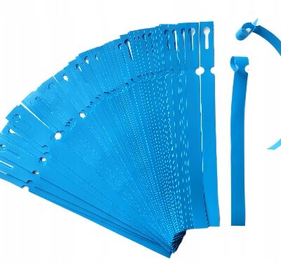 Etykiety ogrodnicze pętlowe do pisania NIEBIESKIE 250mm x 17mm (17x250) 100