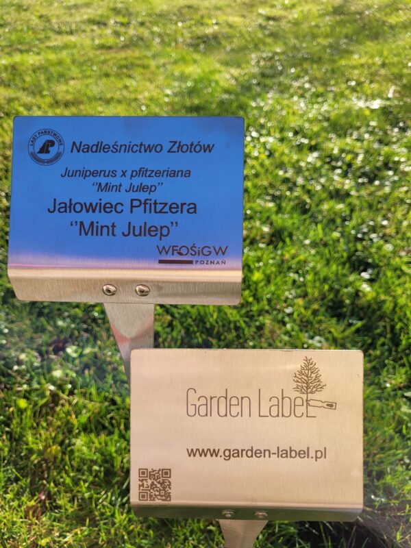 Tabliczka ogrodowa wtykana, nierdzewna, GRAWER Czarny, 155x105x450, PRODUCENT