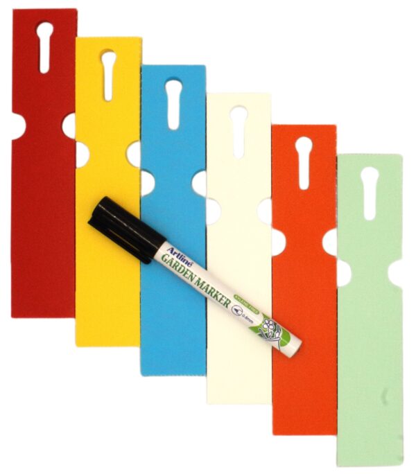 MARKER+Etykiety 6 KOLORÓW pętlowe do opisu roślin 163x33mm (33x163) 600szt