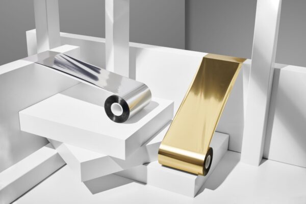Taśma - Kalka termotransferowa TTR wosk-żywica (WAX-RESIN) 110mmx150m GOLD - ZŁOTA - obrazek 4