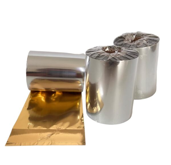 Taśma - Kalka termotransferowa TTR wosk-żywica (WAX-RESIN) 110mmx150m GOLD - ZŁOTA - obrazek 6