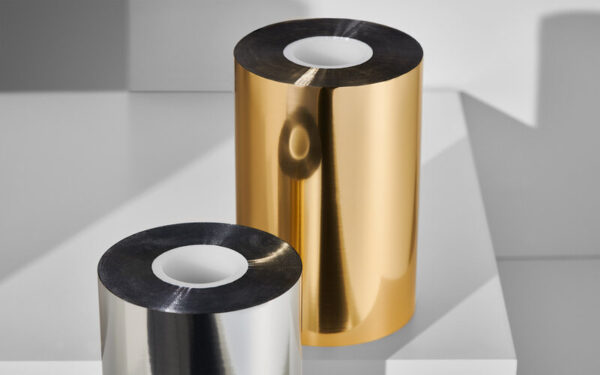 Taśma - Kalka termotransferowa TTR wosk-żywica (WAX-RESIN) 110mmx150m GOLD - ZŁOTA - obrazek 3
