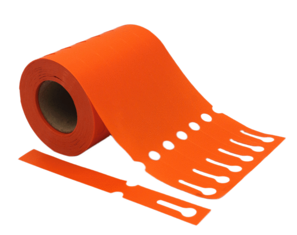 Etykiety ogrodnicze/sadownicze pętlowe POMARAŃCZOWE 200x17mm(17x200) 500szt
