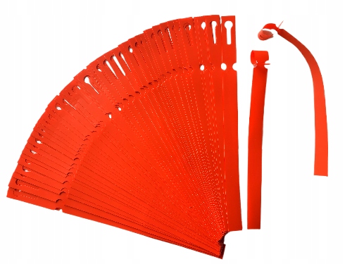 Etykiety pętlowe do opisu roślin CZERWONE 250x17mm(17x250) 100szt
