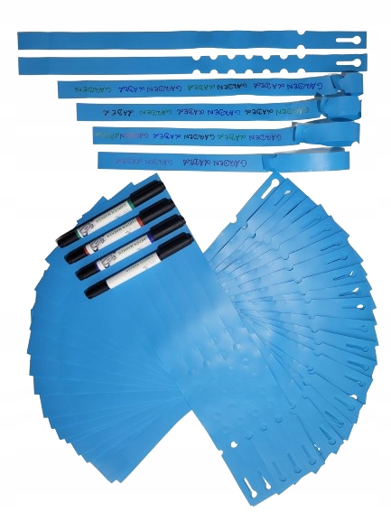 Etykiety pętlowe do opisu roślin NIEBIESKIE DUŻE 400x20mm(20x400)(60-155)100szt - obrazek 2