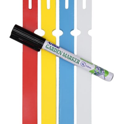 MARKER + Etykiety 4 KOLORY pętlowe do opisu roślin 200x17mm(17x200) 400szt