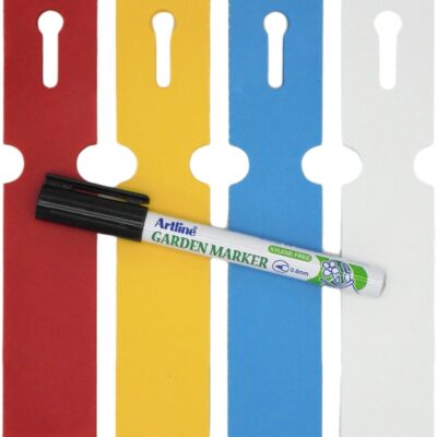 MARKER + Etykiety 4 KOLORY pętlowe do opisu roślin 163x33mm(33x163) 400szt