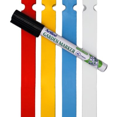 MARKER + Etykiety 4 KOLORY pętlowe do opisu roślin 250x17mm(17x250) 400szt