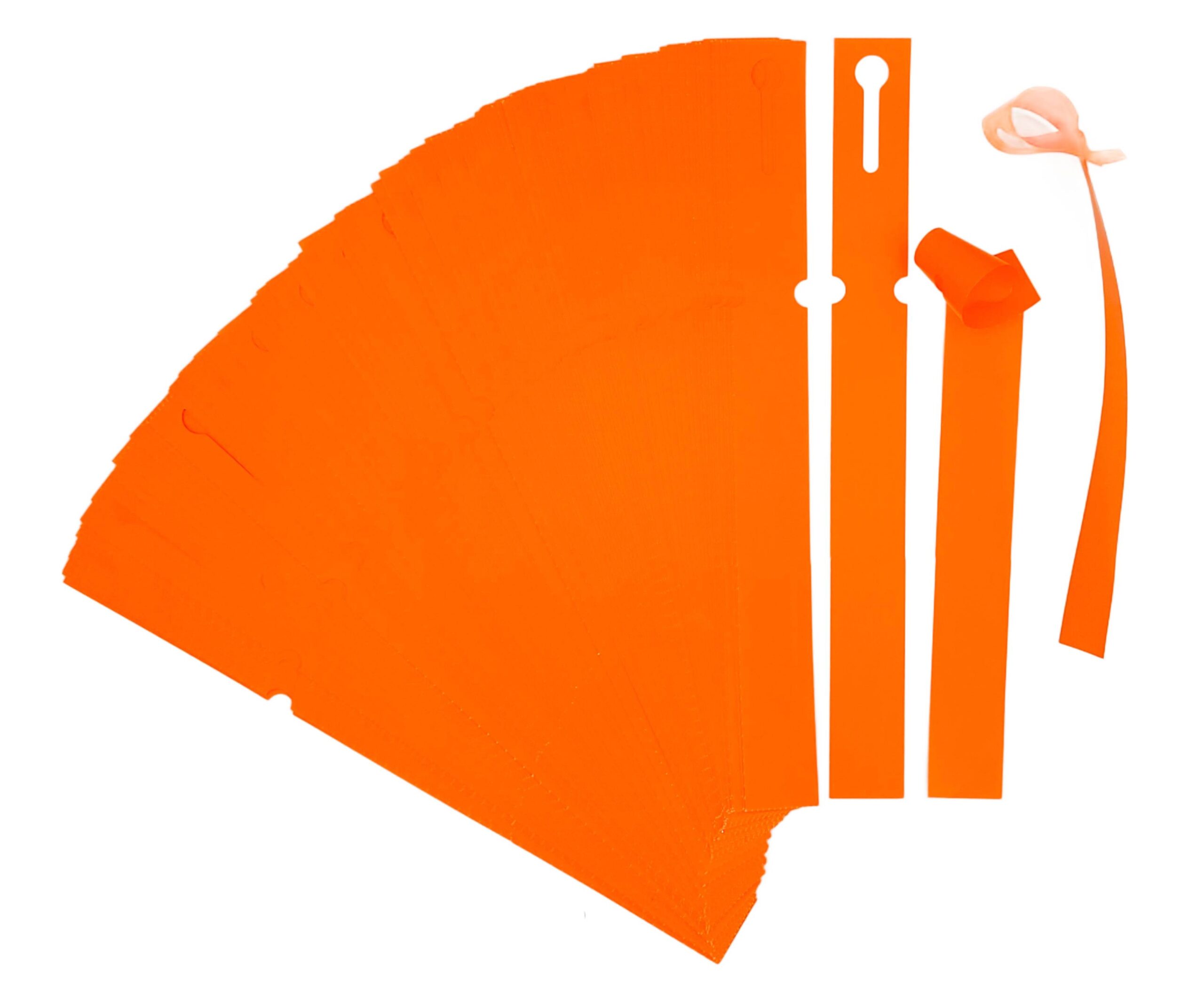 Etykiety ogrodnicze/sadownicze pętlowe Pomarańczowe 250x17mm(17x250) 100szt