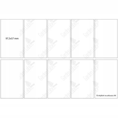 Etykieta Ogrodnicza samoprzylepna 97,5 x 57 do drukarek laserowych 100 szt