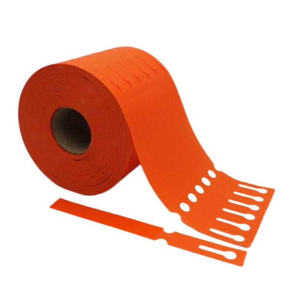 Etykiety ogrodnicze/sadownicze pętlowe POMARAŃCZOWE 250x17mm(17x250) 3750 sztuk