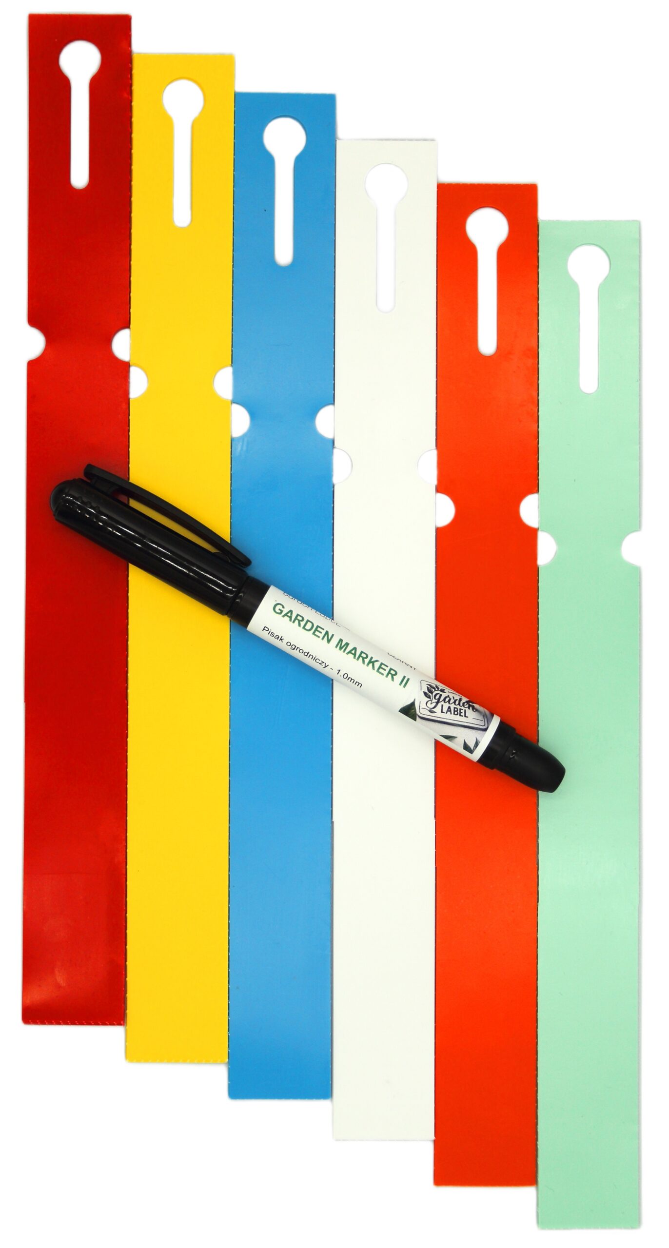 MARKER II+Etykiety 6 KOL. pętlowe do opisu roślin 250x25mm(25x250) 600szt