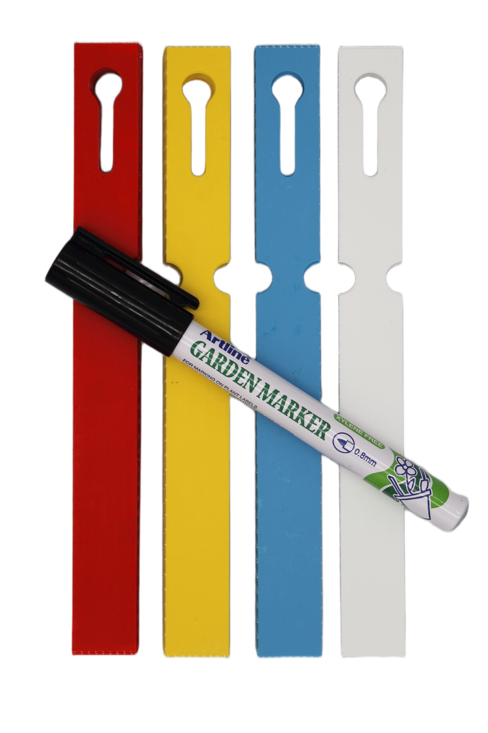 MARKER + Etykiety 4 KOLORY pętlowe do opisu roślin 160x17mm(17x160) 400szt
