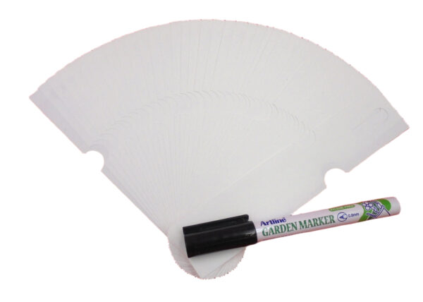 MARKER+Etykiety pętlowe do opisu roślin BIAŁE 163x33mm(33x163) 100 szt
